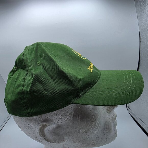 John Deere Snapback Hat Green Adjustable Embroidered Logo Adults One Size Cap - Picture 4 of 10